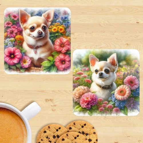 Chihuahua dog coasters - chihuahua, set
