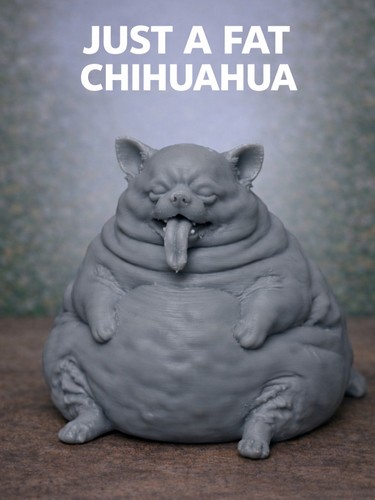 Fat chihuahua dog figurine - chihuahua,