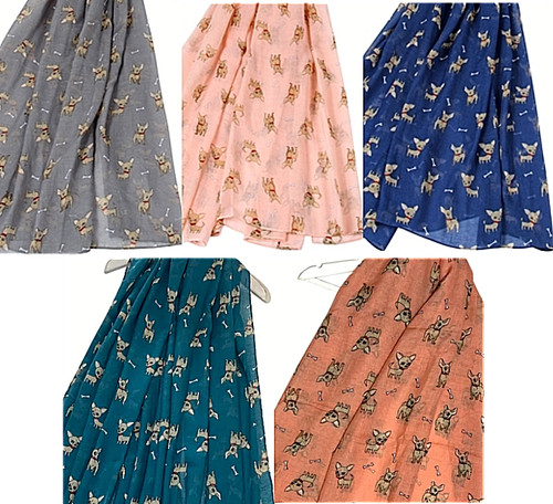 Ladies chihuahua scarf - ladies, sarong