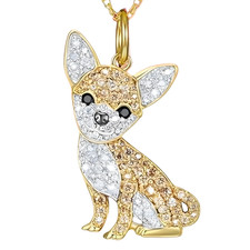Women's Gold Chihuahua Pendant
