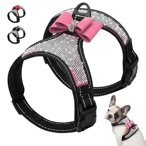 Bling rhinestone dog harness - bling,