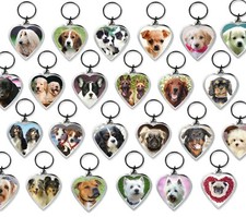 Dog Keyrings - Heart Shape Pug