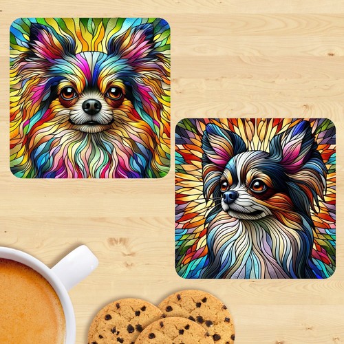 Chihuahua dog stained glass - stained,