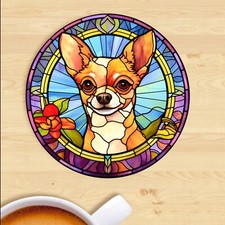 Pet Dog Coaster, Stained Glass