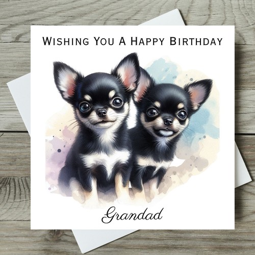 Chihuahua birthday card - chihuahua,